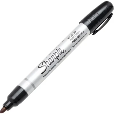 Image of SHARPIE Set of 3 Permanent Markers Metal Small Bullet Tip Blackaa