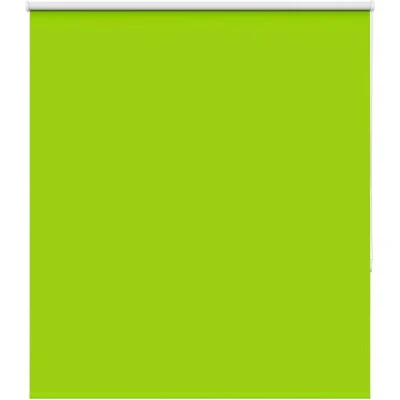 Image of vidaXL Roller Blind Blackout Leaves Green 140x175 cm Fabric Width 136.6 Polyester