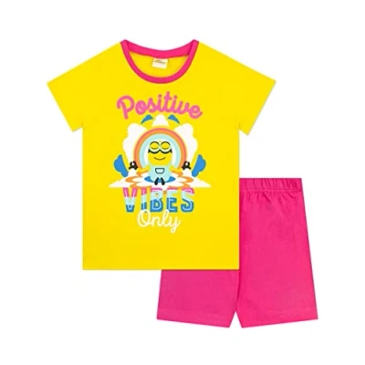 Image of MINIONS Girls Pyjamas Yellow 7 8 Years