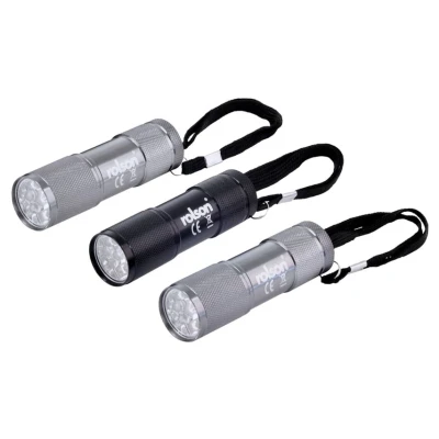 Image of Rolson 61760 3 pc 9 LED Aluminium Torch