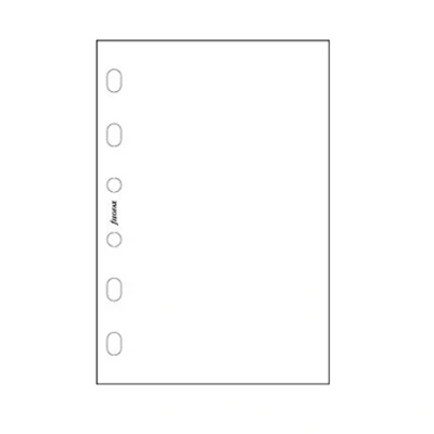 Image of Pocket Filofax White Plain Notepaper Insert Organiser Essentials Refill Accessory Replacement Pack 212405