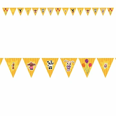 Image of amscan 9911886 Official Licensed Bing Pennant Banner Party Supplies 3.3M