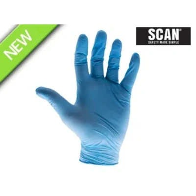 Image of Scan Blue Nitrile Disposable Gloves Large (Box of 100)