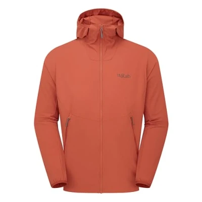 Image of Rab Men&#039;s Borealis Hoody Jacket Lightweight Water Repellent Coat for Hiking &amp; Climbing Tuscan Red XX Large