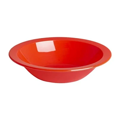 Image of Olympia Kristallon Polycarbonate Bowl Red 400ml 14oz 6 3/4&quot; (Box 12)