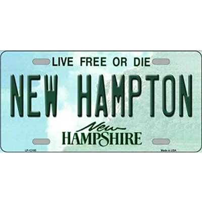 Image of new Sign hampton hampshire state background novelty License Plate 6x12 inches