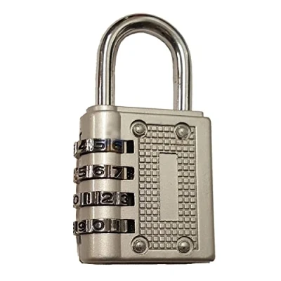 Image of Dapetz ® Combination Padlocks with 4 Digit Code Shackle Lock Keyless, Locker Padlock Resettable Combo Outdoor Weatherproof for Gym Cabinet, Garage, Gate, Sheds (Silver)