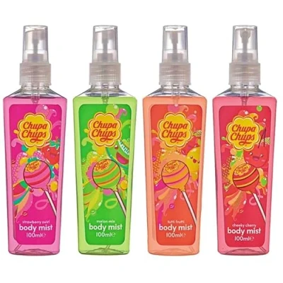 Image of CHUPA CHUPS BODY MIST CHERRY, MELON, STRAWBERRY, TUTTI FRUTTI GIFT SET