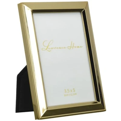 Image of Lawrence Frames 3x5 Gold Metal Classic Bevel Picture Frame