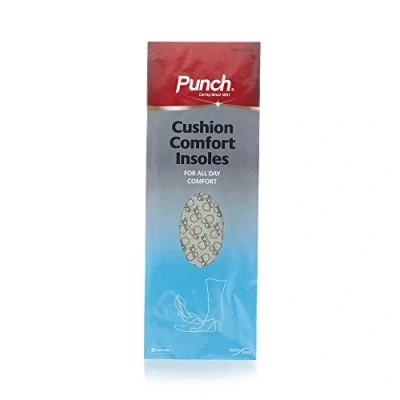 Image of Punch Shoe Care Mens Cushion Comfort Insoles