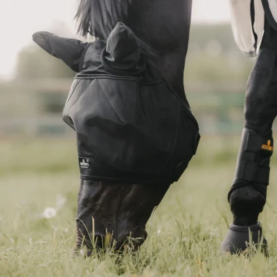 Image of Kentucky Horsewear Fly Mask Classic With Ears Full Size / Black Horse Masks &amp; Equestrian