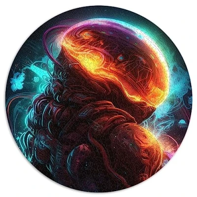 Image of Space alien I jigsaw Puzzle for Adults 1000 Pieces spheric puzzles 100% Recycled Cardboard 26.5x26.5inch