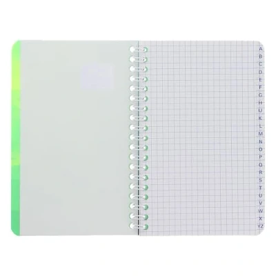 Image of Oxford Spiral Directory 11 x 17 cm Polypropylene Cover 100 Pages Small Squares 5 Random Colour