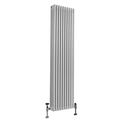 Image of Milano Windsor White Cast Iron Style Vertical Four Column Radiator 1800mm x 470mm