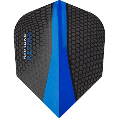 Image of Harrows Retina Dart Flights 100 Micron Extra Strong Standard 1 Set (3) (Dark Blue)