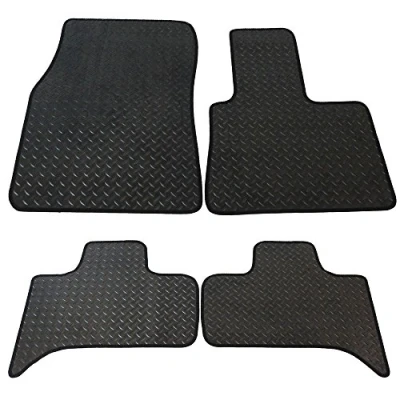 Image of JVL 1038R Fully Tailored Rubber Car Mat, Set of 4, Black