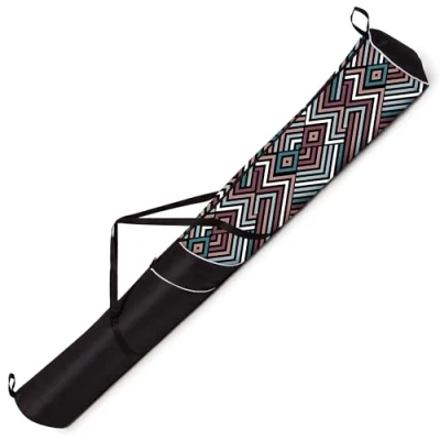 Image of Ferocity Ski Bag for 1 Pair of Skis 170 cm Long Pastel Zig ZAG [053]