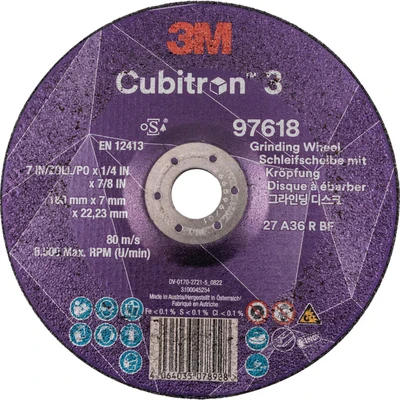 Image of 3M DPC Grinding Disc 97618 36+T27180mmX7mmX22.23mm