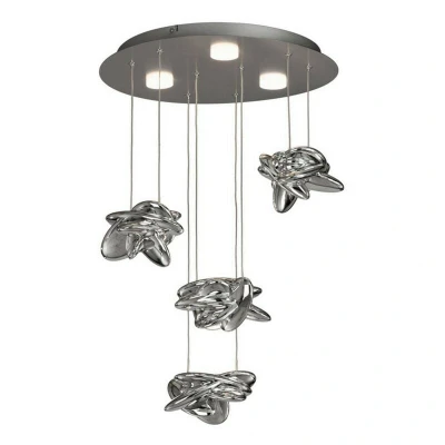 Image of Nido Ceiling Cluster Pendant 45cm Round 4 + 2 Lights 24W 10W LED 3000K, 2800lm, Chrome