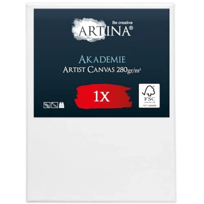 Image of Artina Paint Canvas Set 70x100 cm FSC® for Painting 100% Cotton Stretcher Frame 280 g/m² Blank Canvases Art Acrylic, Watercolour &amp; Oil Large Akademie