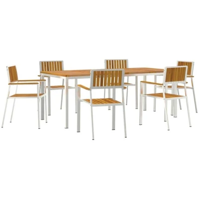 Image of vidaXL 7 Piece Garden Dining Set Solid Wood Acacia