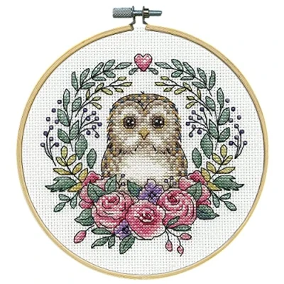 Image of Design Works Crafts Counted Cross Stitch Kit, Owl