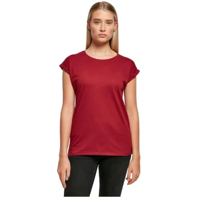 Image of Build Your Brand Women&#039;s Ladies Extended Shoulder Tee T Shirt, Forest Green, XXL
