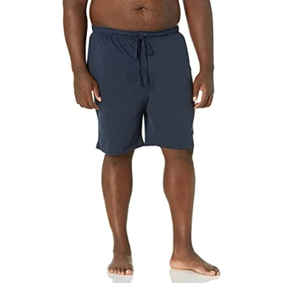 Image of Amazon Essentials Men&#039;s 23 cm Knitted Pyjama Shorts (Available in Big &amp; Tall), Navy, S