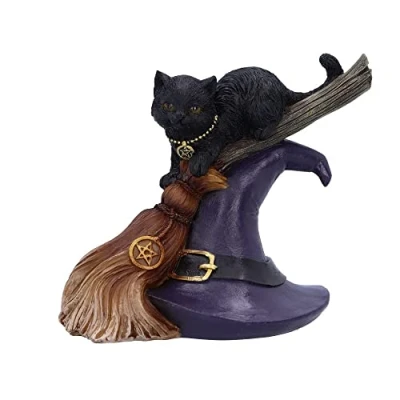 Image of Nemesis Now Bewitched Cat Figurine, Multi Coloured, 13.3cm