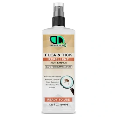 Image of 100% Natural Flea &amp; Tick Repellent Spray For the Home, Safe Humans Pets Controls and Infestations in Household Extend Reppellency, Pest Control (50ml Spray)