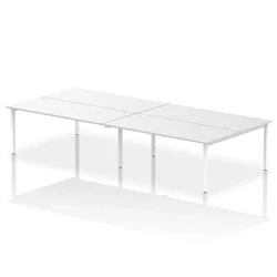 Image of Impulse Bench B2B 4 Person 1800 White Frame Office Desk