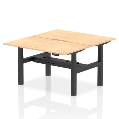 Image of Air B2B 1400x800 Adjustable 2P Bench Desk Scalloped Maple/Black