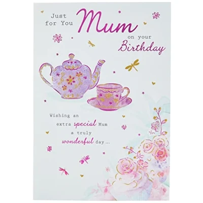 Image of Piccadilly Greetings Traditional Birthday Card Mum 9 x 6 inches