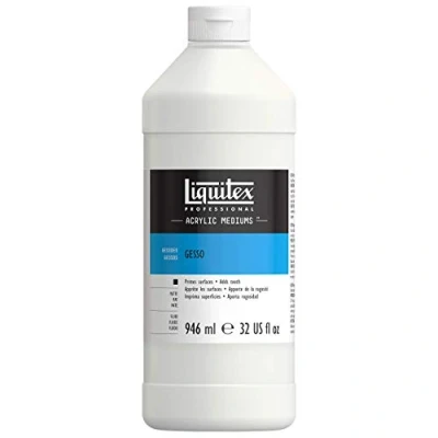 Image of Liquitex Professional Acrylic Medium for and Oil Paint, White Gesso Surface Prep, 946 ml