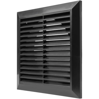 Image of Vent Systems Ø6&quot; Duct 8&quot; x Inch Black Air Cover Bathroom Exhaust Pipe Louvered Outdoor Dryer Ø150 mm (200 200 mm)