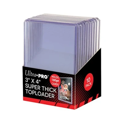 Image of 2 Ultra Pro 180pt Top Loader Packs 10 Toploaders Per Pack (20 Total) Thick Baseball, Basketball, Hockey, Football Cards (Ie Memorabilia) by