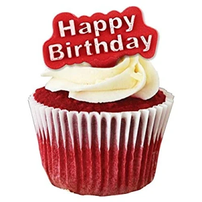 Image of PME HB503 Set of 2 Happy Birthday Plunger Cutters, Plastic, White, 16 x 9 4 cm