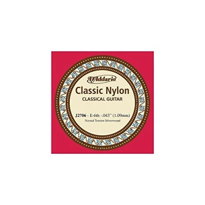 Image of D&#039;Addario J2706 Student Nylon Normal Tension Single Sixth String for Classical Guitar