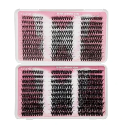 Image of FANDIQ Individual Lashes 570 Natural Cluster D Curl Eyelashes 30D 100D 8 16mm Fluffy Lash Clusters DIY Eyelash Extensions(30 100D)
