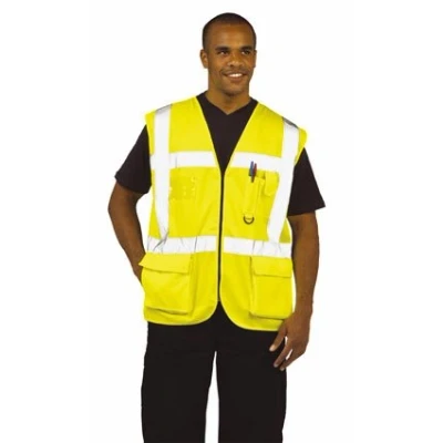 Image of Hi Viz Executive Vis High Visibility Vest With Pockets Xl Yellow