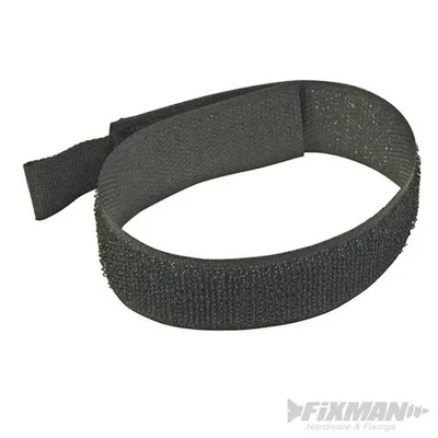 Image of Fixman Hook &amp; Loop Cable Ties 10pk 300mm Black