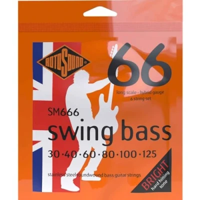 Image of Rotosound SM666 Stainless Steel Hybrid Gauge Roundwound Bass Strings (30 40 60 80 100 125)