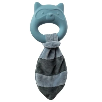 Image of Mary Meyer Leika Silicone Baby Teether, 23 Centimetres, Little Raccoon