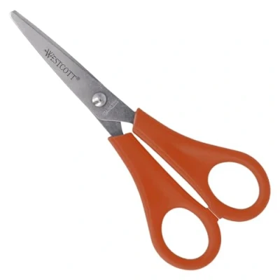 Image of Westcott E 21594 00 Kids Scissor witch cm scale, pointed tip, 5&quot;/13 cm, red