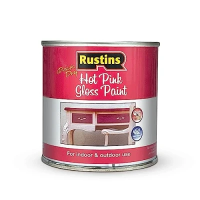 Image of RUSTINS Hot Pink Gloss Paint 250ml