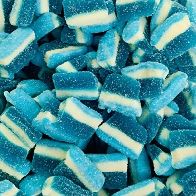 Image of Fizzy Blue Raspberry Slices Retro Sweet Shop Jar by The Gourmet Company