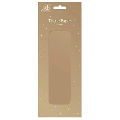 Image of Tallon Festive Wonderland Xmas Christmas Gift Wrapping Tissue Paper, Gold Pack of 8 Sheets