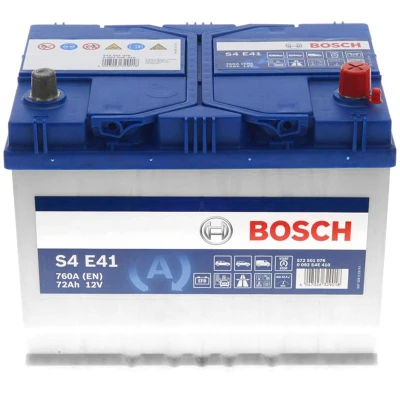 Image of Bosch S4E41 Car Battery 72A/H 760A Efb Technology Adapted for Vehicles with Start/Stop System