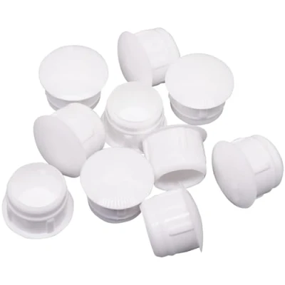 Image of SKIR&#039;CO (10 pcs) White Plastic Hole Plugs 12 mm, Drill Cover Caps, Furniture Plug, Screw