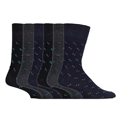 Image of 6 Pairs Gentle Grip Bamboo Socks (RM05)